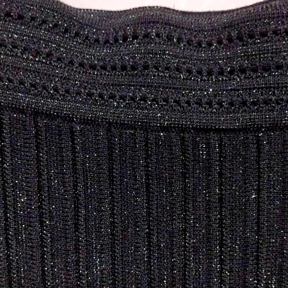 Sandro Paris Designer Black Shimmery Stretch Knit Flowy Maxi Skirt US 2 Elegant